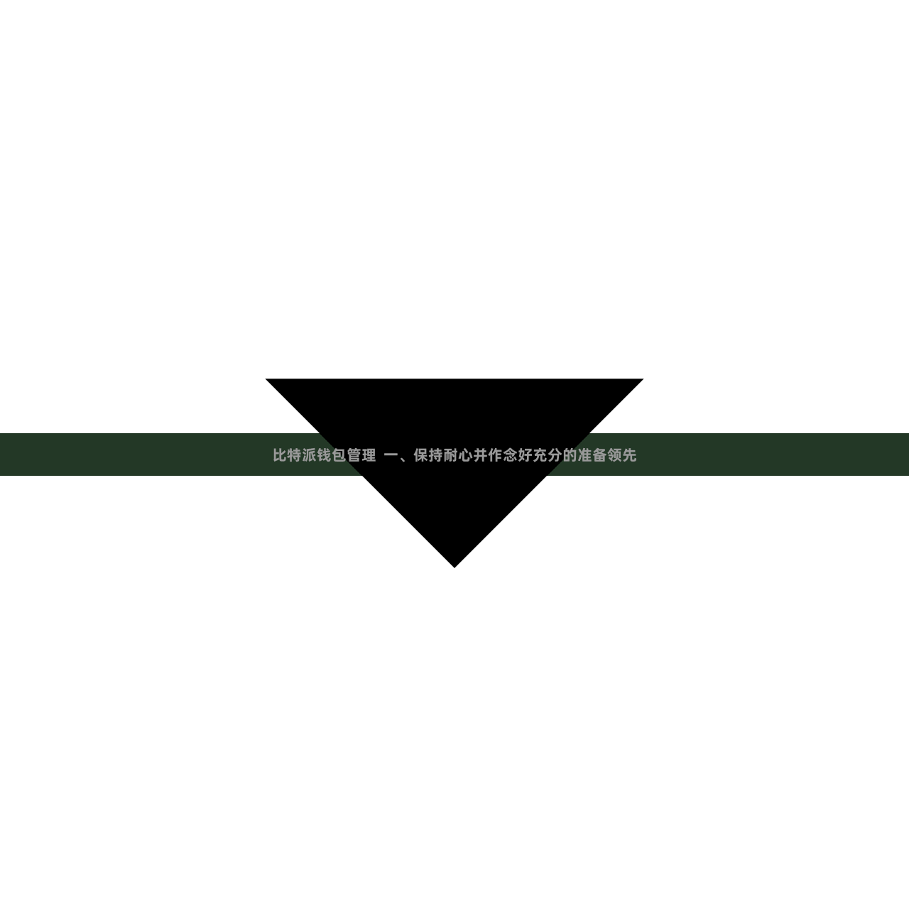 比特派钱包管理  一、保持耐心并作念好充分的准备领先