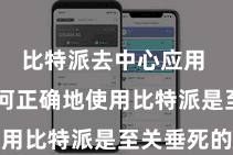 比特派去中心应用  了解如何正确地使用比特派是至关垂死的
